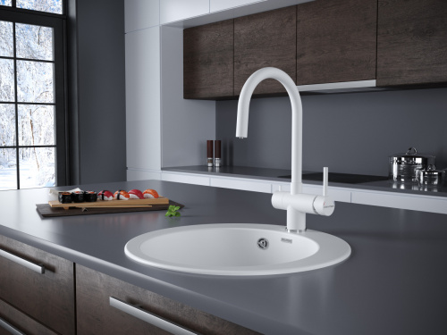 Смеситель для кухни Paulmark HELLER He213218-WH на мойку белый - фото 2